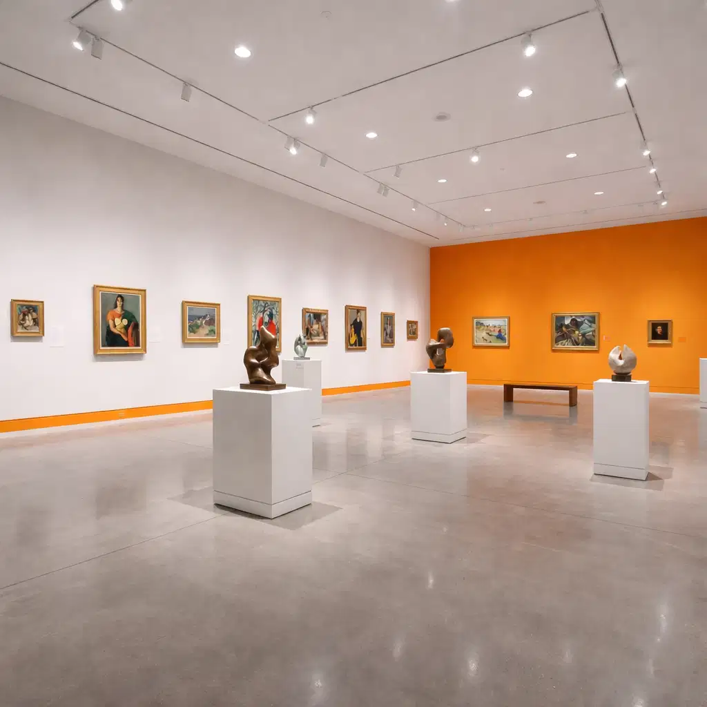 Clean gallery space